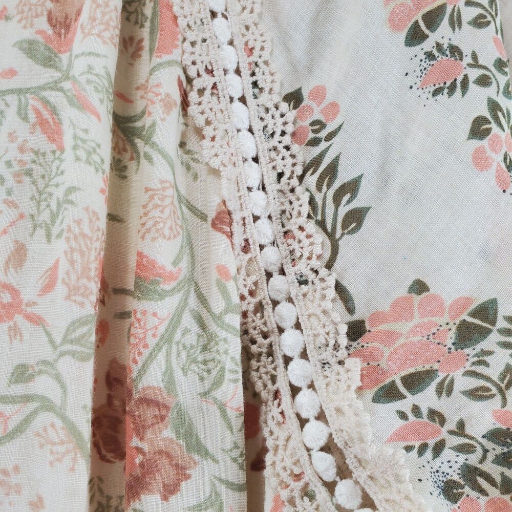 sz L Let Me Be Anthropology Wonton Flower Print Maxi Dress Free People Letmebe - Picture 14 of 14